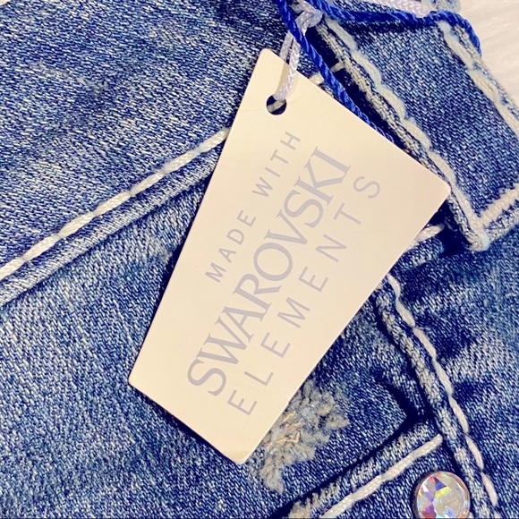 🆕 Vintage TRUE RELIGION ✖️SWAROVSKI CRYSTAL Jeans - Picture 13 of 16